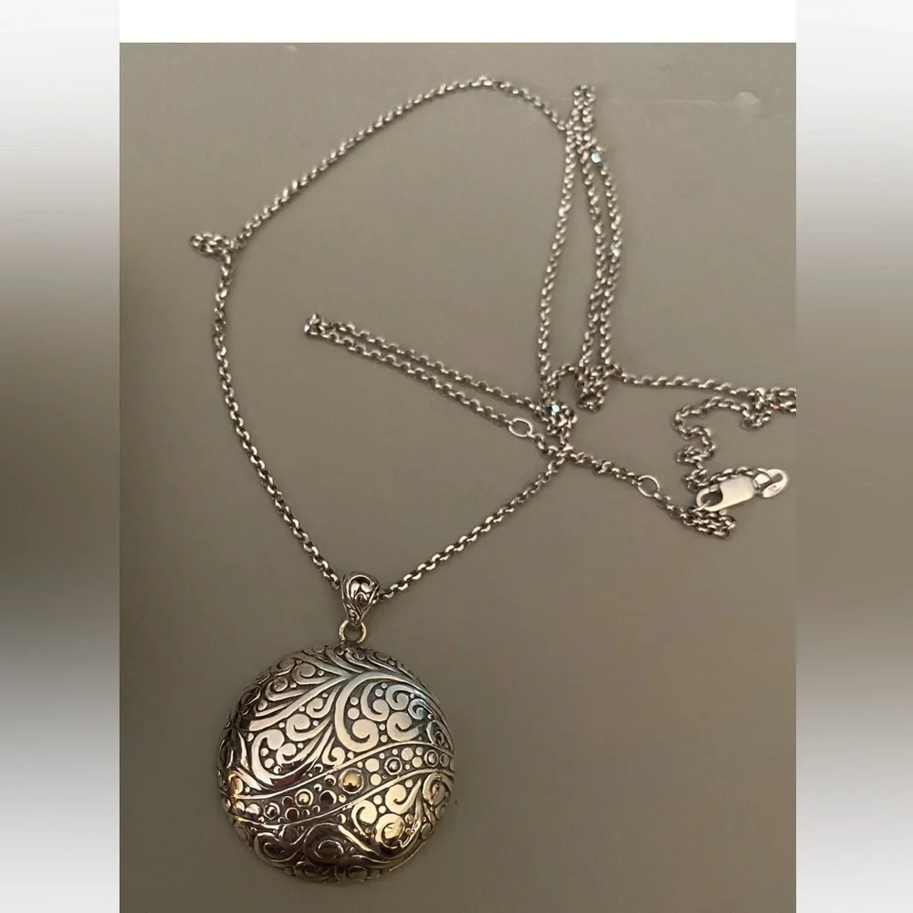 Devata Sterling silver & 18k Bali Pendant